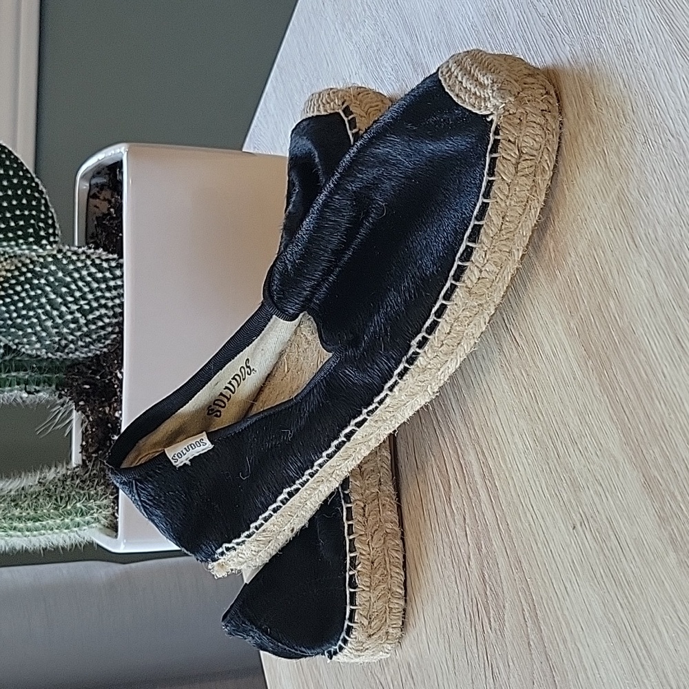 Soludos Platform Espadrille Smoking Slippers in Pony